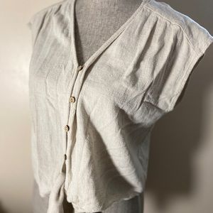 Harper Heritage Small Crop Top in Rayon & Linen